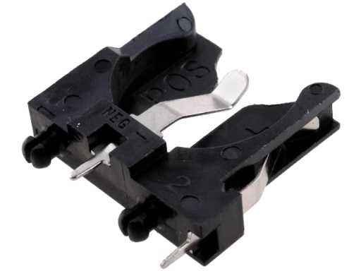 Suporte de pilhas de botão CR2016/2025/2032 vertical para PCB (imagem para) Suporte de pilhas de botão CR2016/2025/2032 vertical para PCB