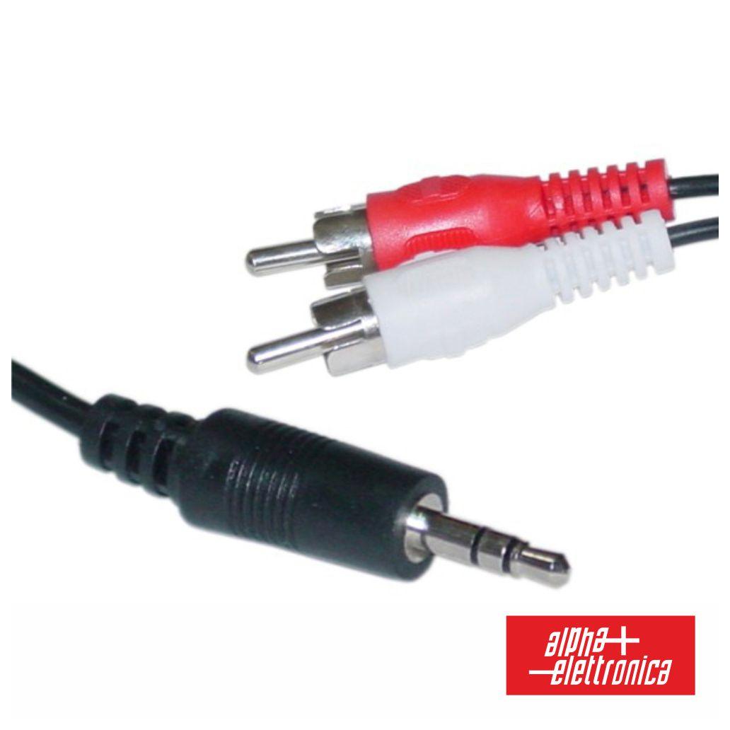 Cabo Jack 3.5mm Macho St / 2-Rca Macho 5m POLYBAG (imagem para) Cabo Jack 3.5mm Macho St / 2-Rca Macho 5m POLYBAG