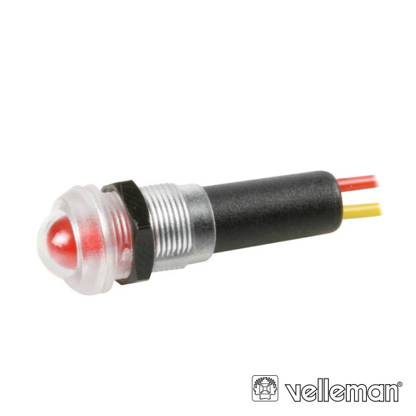 LED PILOTO À PROVA DE ÁGUA 12V VERMELHO VELLEMAN (imagem para) LED PILOTO À PROVA DE ÁGUA 12V VERMELHO VELLEMAN