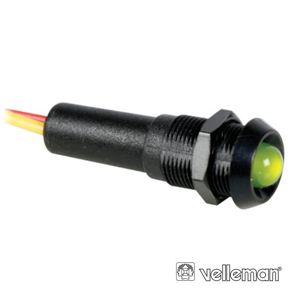LED PILOTO VERDE CAIXA PRETA 24V VELLEMAN (imagem para) LED PILOTO VERDE CAIXA PRETA 24V VELLEMAN
