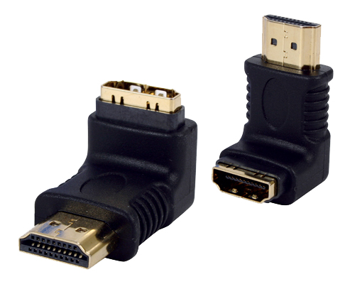 Adaptador HDMI Macho - Fêmea - Curva 90º (imagem para) Adaptador HDMI Macho - Fêmea - Curva 90º