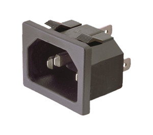 Ficha Painel IEC320 - 250V 10/15A (imagem para) Ficha Painel IEC320 - 250V 10/15A