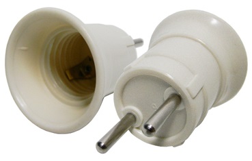 SUPORTE DE LAMPADA E27 P/ FICHA MACHO 220V - EDM (imagem para) SUPORTE DE LAMPADA E27 P/ FICHA MACHO 220V - EDM