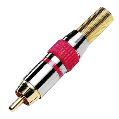 Ficha RCA Macho Dourado HQ - Vermelha (imagem para) Ficha RCA Macho Dourado HQ - Vermelha