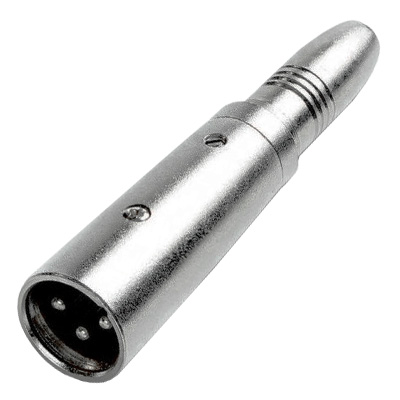 Ficha Adaptadora Canon/XLR Macho - 6,5 Mono Fêmea (imagem para) Ficha Adaptadora Canon/XLR Macho - 6,5 Mono Fêmea