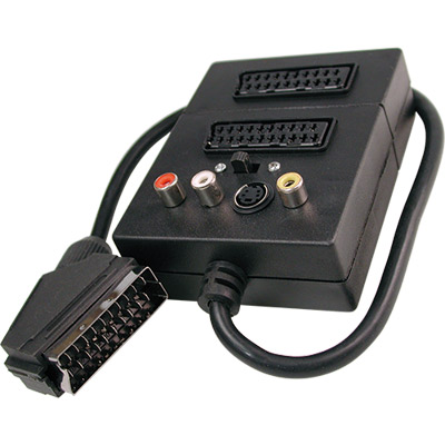 Cabo Scart M. 2xScart Femea.+3.RCA+SVHS C- Int. (eq.2.0843) (imagem para) Cabo Scart M. 2xScart Femea.+3.RCA+SVHS C- Int. (eq.2.0843)