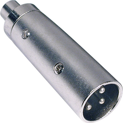 Ficha Adaptadora Canon/XLR Macho - RCA Fêmea (imagem para) Ficha Adaptadora Canon/XLR Macho - RCA Fêmea