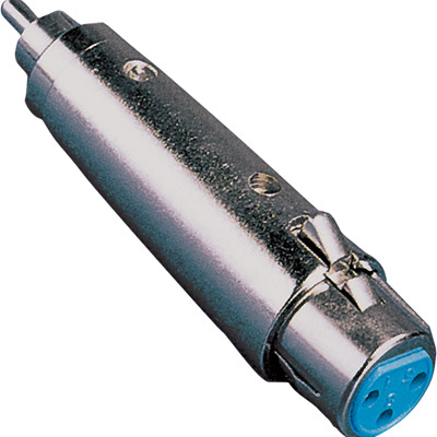 Ficha Adaptadora Canon/XLR Fêmea - RCA Macho (imagem para) Ficha Adaptadora Canon/XLR Fêmea - RCA Macho