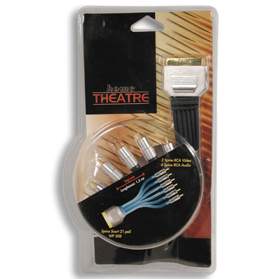 Cabo Scart Mch- 6.RCA Mch 1,5mt (Saida-Ent.ST)Home Cinema (imagem para) Cabo Scart Mch- 6.RCA Mch 1,5mt (Saida-Ent.ST)Home Cinema