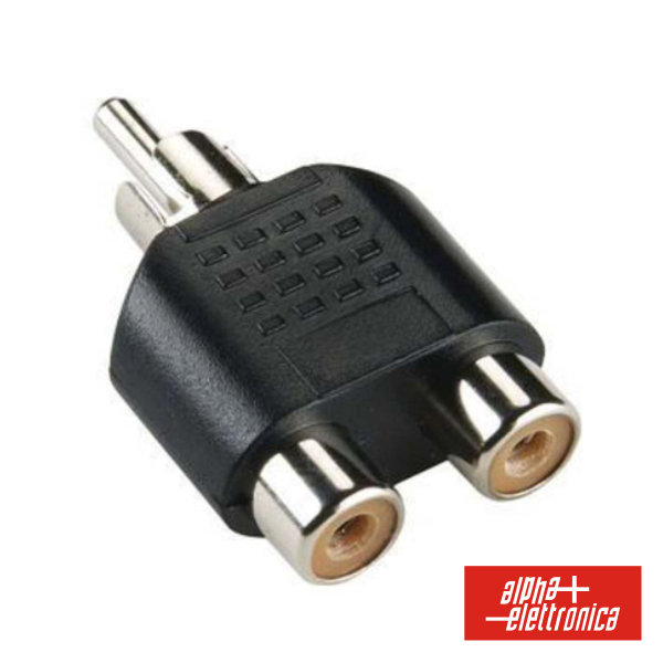 FICHA ADAPTADORA RCA MACHO / 2 RCA FÊMEA (imagem para) FICHA ADAPTADORA RCA MACHO / 2 RCA FÊMEA