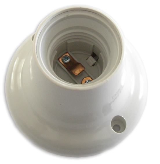 SUPORTE DE LAMPADA E27 C/ BASE PC DIREITO (imagem para) SUPORTE DE LAMPADA E27 C/ BASE PC DIREITO