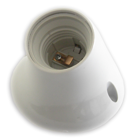 SUPORTE DE LAMPADA E27 C/ BASE PC INCLINADO (imagem para) SUPORTE DE LAMPADA E27 C/ BASE PC INCLINADO