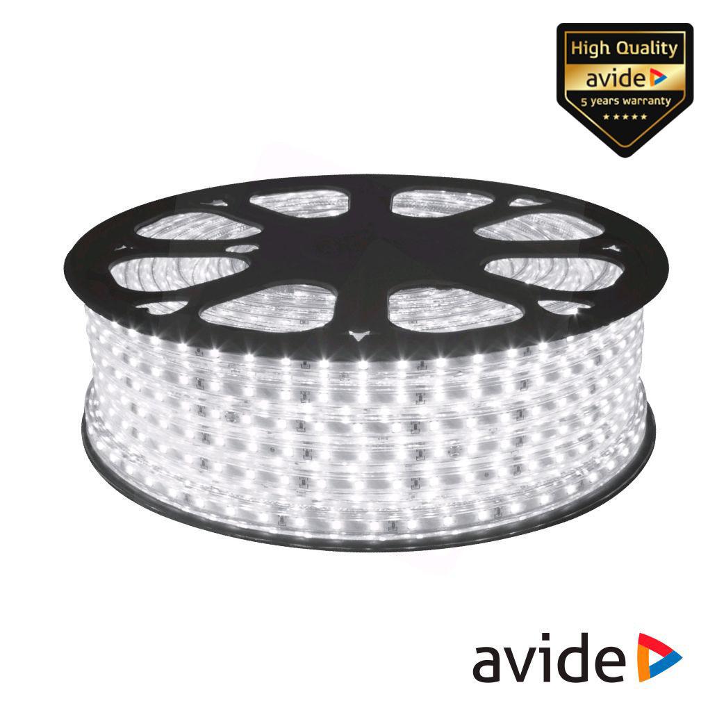 Fita 3000 LEDS 3528 6400K 220V 4.8W/m 50m IP67 AVIDE (imagem para) Fita 3000 LEDS 3528 6400K 220V 4.8W/m 50m IP67 AVIDE