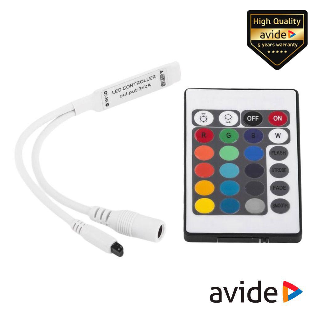 Controlador P/ Fita LEDS RGB 12V C/ Comando AVIDE (imagem para) Controlador P/ Fita LEDS RGB 12V C/ Comando AVIDE