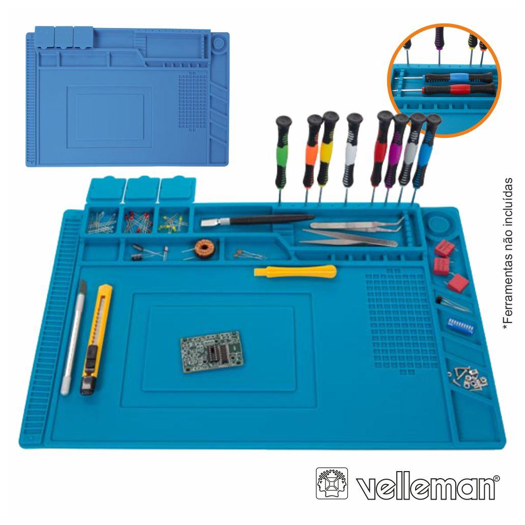 Tapete De Soldar Em Silicone 450x300mm VELLEMAN (imagem para) Tapete De Soldar Em Silicone 450x300mm VELLEMAN