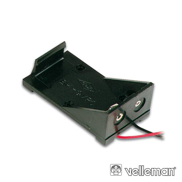 SUPORTE P/ 1 PILHA DE 9V C/ FIOS VELLEMAN (imagem para) SUPORTE P/ 1 PILHA DE 9V C/ FIOS VELLEMAN