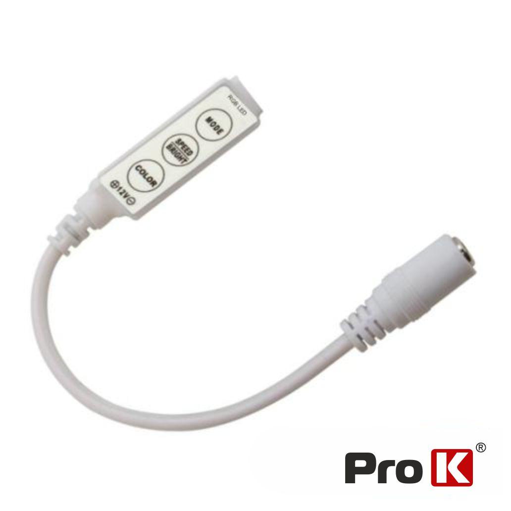 Controlador P/ Fita LEDS RGB 12V PROK (imagem para) Controlador P/ Fita LEDS RGB 12V PROK