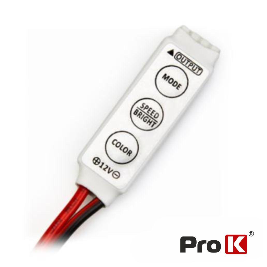 Controlador P/ Fita LEDS RGB 12V PROK (imagem para) Controlador P/ Fita LEDS RGB 12V PROK
