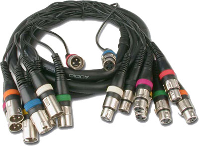Cabo 8 Vias XLR Macho/Femea 6 MT (imagem para) Cabo 8 Vias XLR Macho/Femea 6 MT