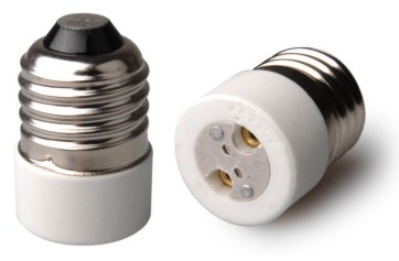 SUPORTE ADAPTADOR LAMPADA E27 -> MR16 (imagem para) SUPORTE ADAPTADOR LAMPADA E27 -> MR16