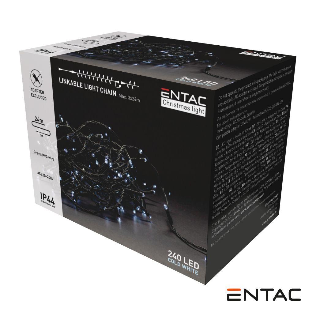 Luzes de Natal 240 LED 6400K 24m S/ Alimentador ENTAC (imagem para) Luzes de Natal 240 LED 6400K 24m S/ Alimentador ENTAC