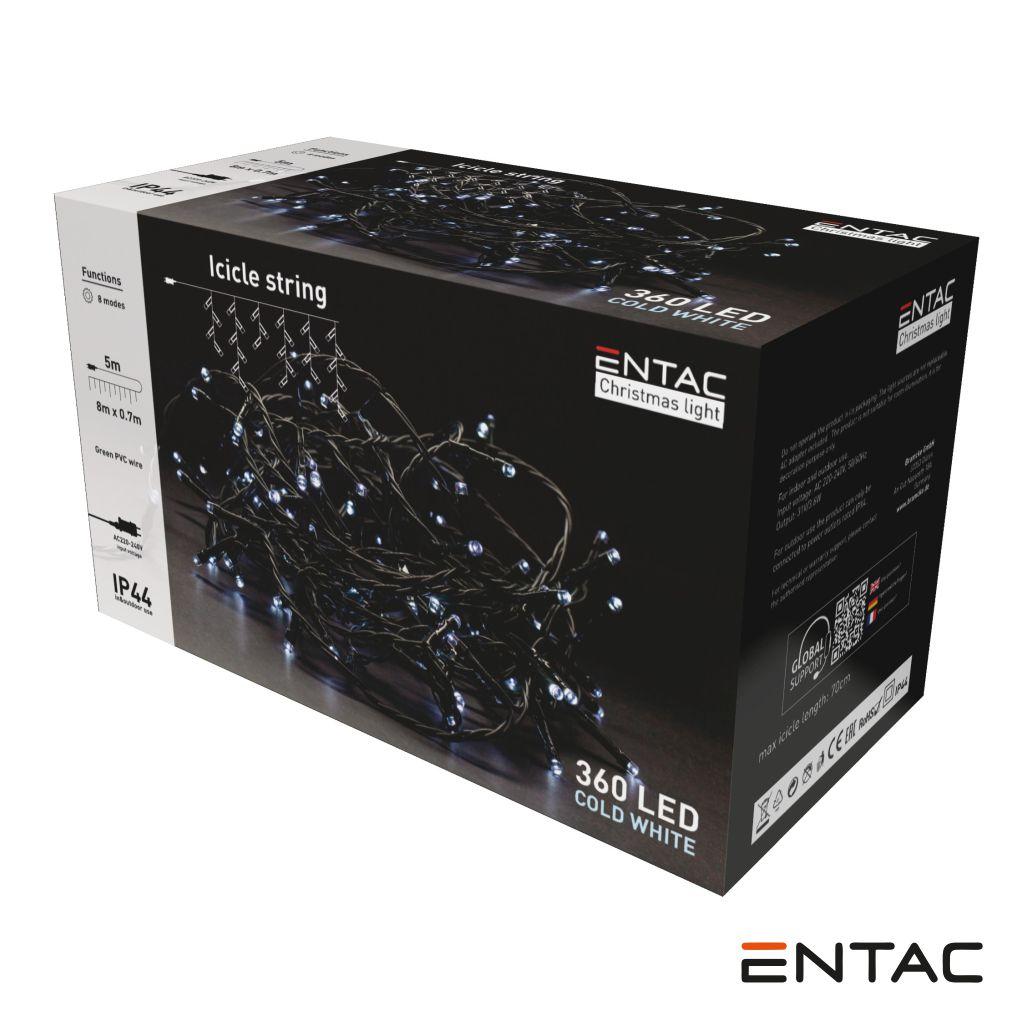 Luzes de Natal 360 LED 6400K Cortina 8m ENTAC (imagem para) Luzes de Natal 360 LED 6400K Cortina 8m ENTAC
