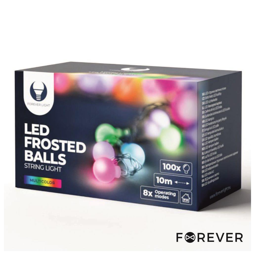 Luzes de Natal 100 LED Multicor Bolas Decorativas 10m (imagem para) Luzes de Natal 100 LED Multicor Bolas Decorativas 10m