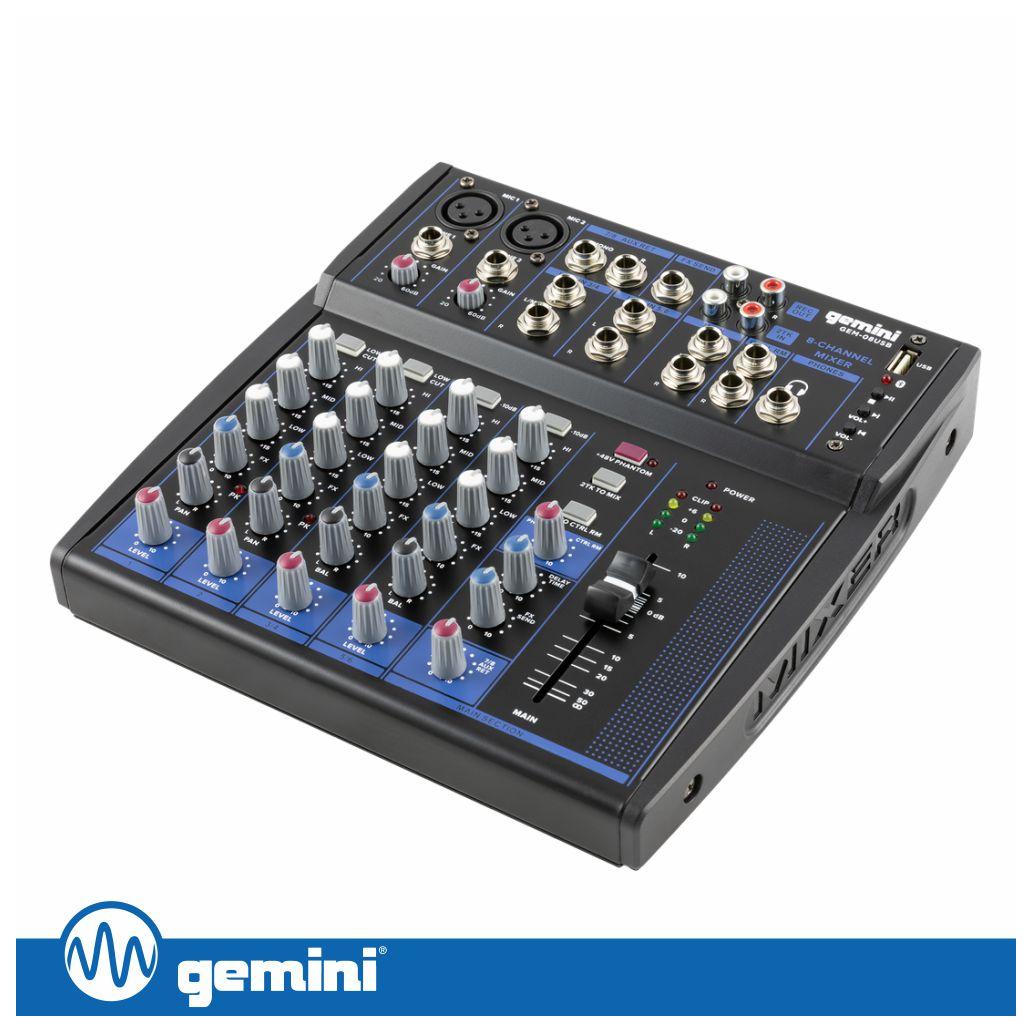 Mesa De Mistura 8 Canais USB/BT/Phantom GEMINI (imagem para) Mesa De Mistura 8 Canais USB/BT/Phantom GEMINI