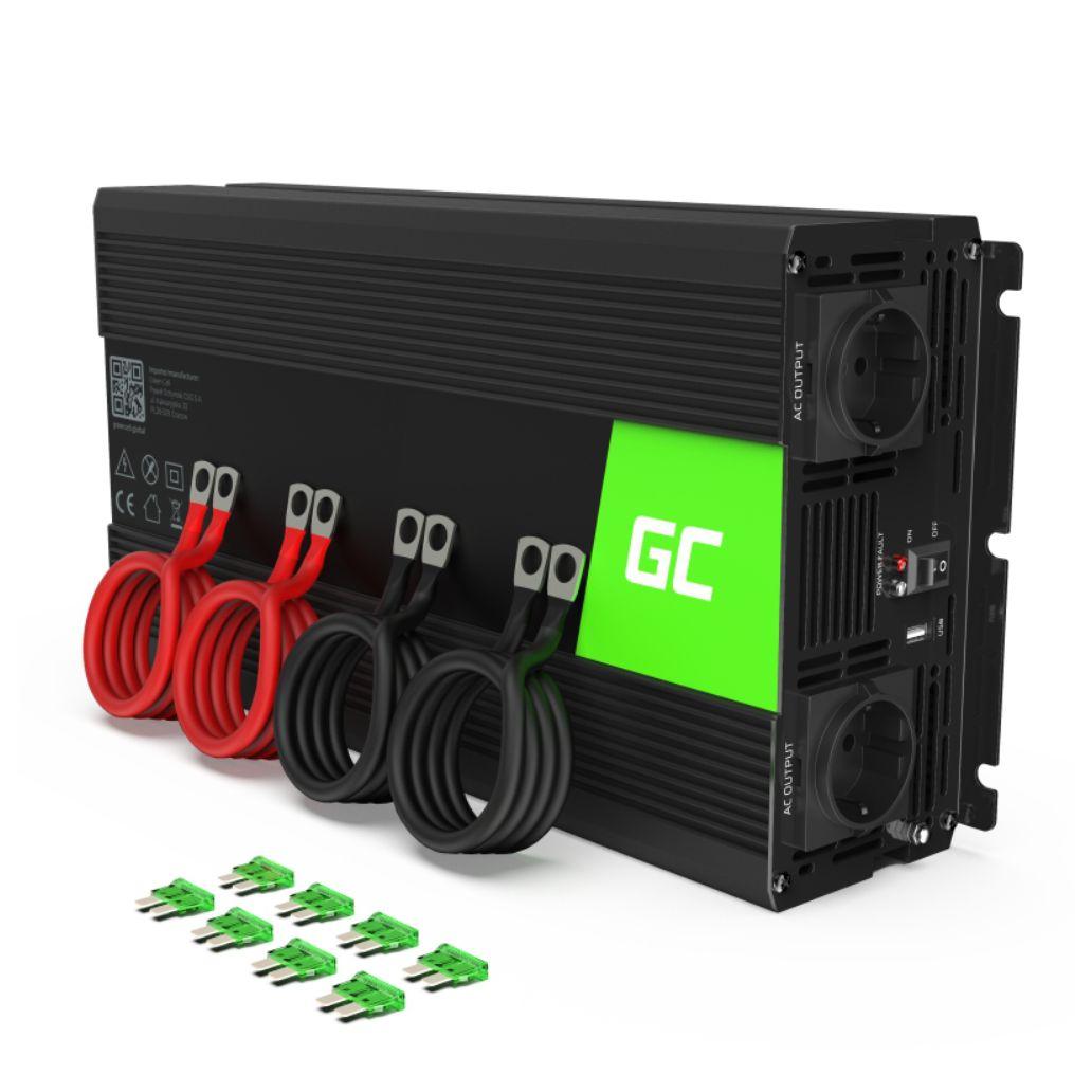 Conversor 24V-230V 2000W Onda Pura GREEN CELL (imagem para) Conversor 24V-230V 2000W Onda Pura GREEN CELL
