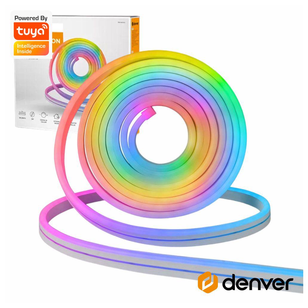 Kit Fita 300 LEDS RGBW WiFi 12V 5m IP44 Efeito Néon DENVER Especificações (imagem para) Kit Fita 300 LEDS RGBW WiFi 12V 5m IP44 Efeito Néon DENVER Especificações