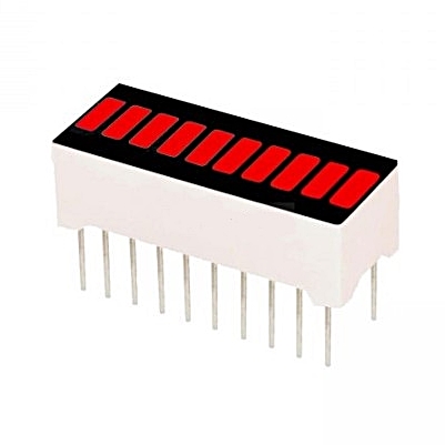 (imagem para) Barra LED 10 Segmentos 20 Pinos – Vermelho