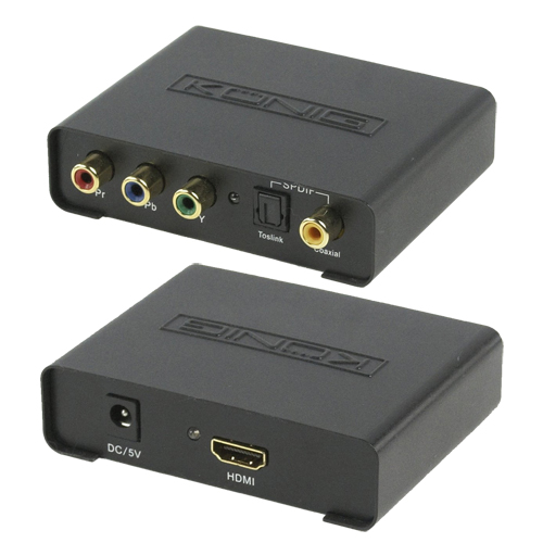 Conversor Video-componente para HDMI (imagem para) Conversor Video-componente para HDMI