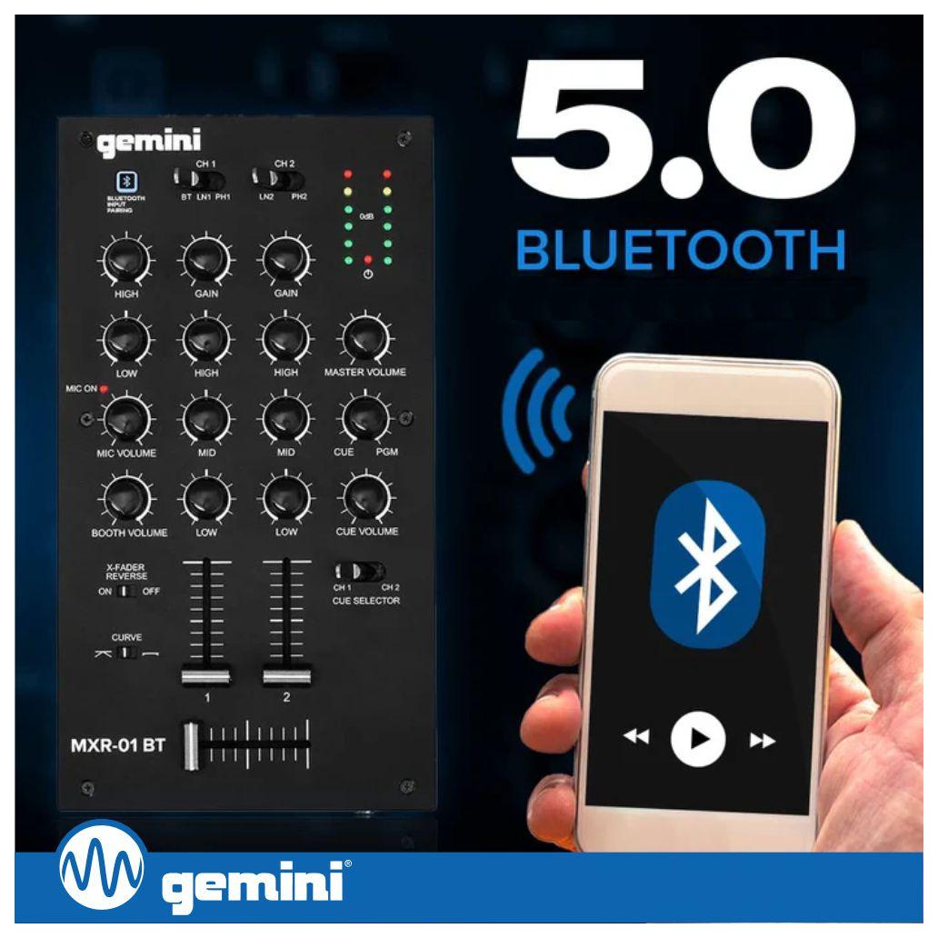 Mesa de Mistura 2 Canais Bluetooth GEMINI (imagem para) Mesa de Mistura 2 Canais Bluetooth GEMINI