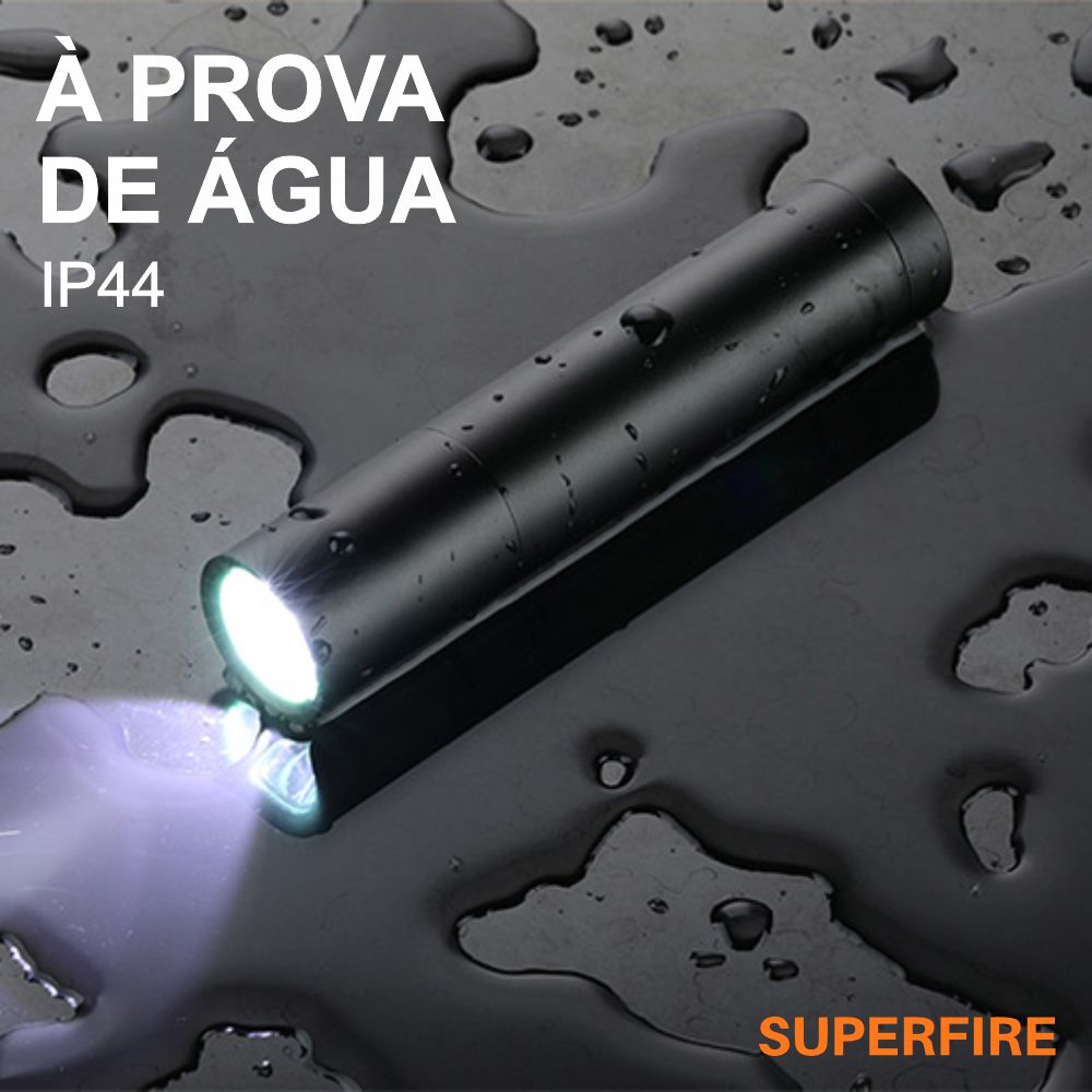 LANTERNA 10W 170LM IP44 SUPERFIRE (imagem para) LANTERNA 10W 170LM IP44 SUPERFIRE