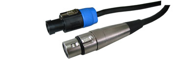 Extensão XLR Fêmea / Speakon Macho 10MT (imagem para) Extensão XLR Fêmea / Speakon Macho 10MT