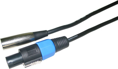 Extensão XLR Macho / Speakon Macho 10MT (imagem para) Extensão XLR Macho / Speakon Macho 10MT