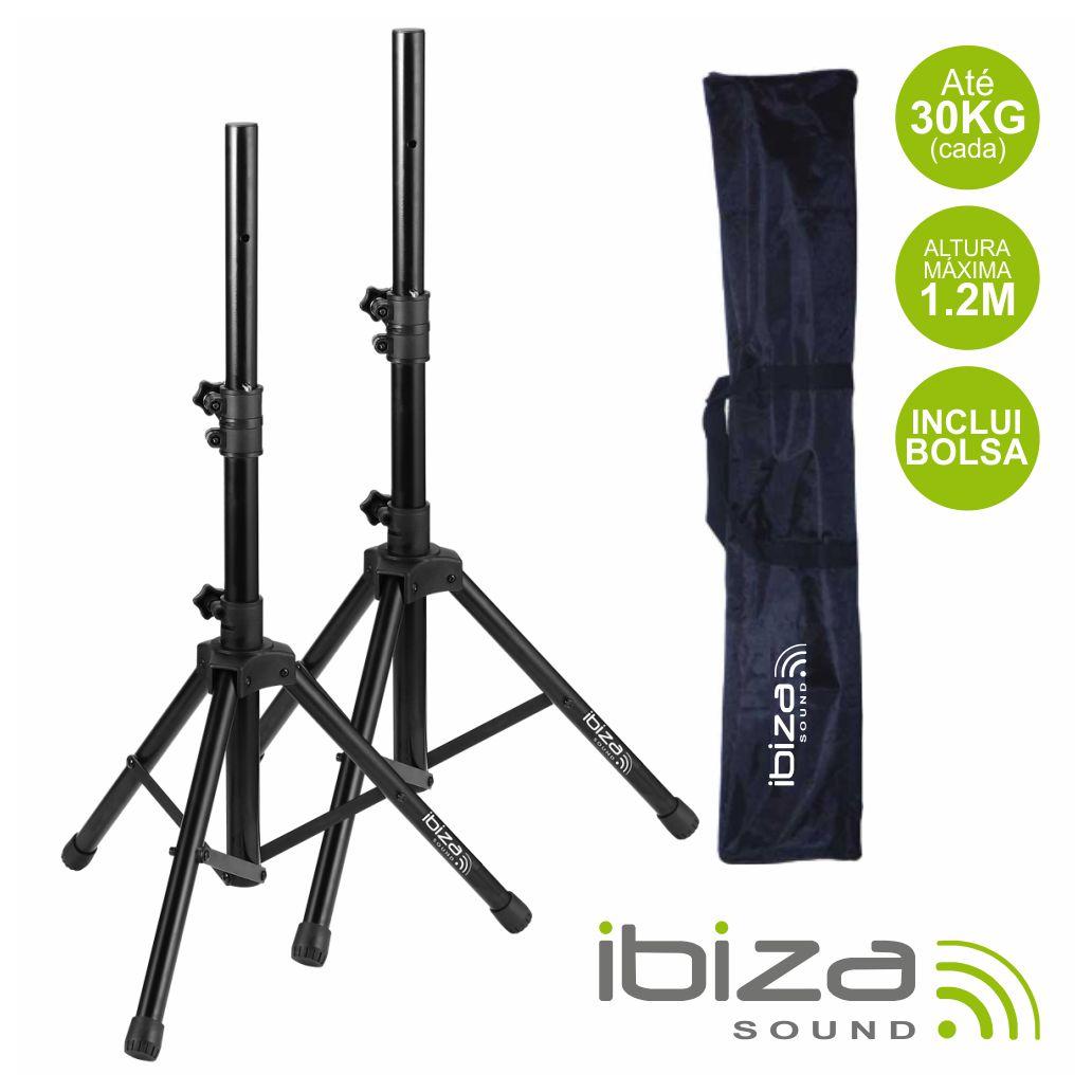 Conjunto 2 Suportes P/ Colunas C/ Bolsa 1.2m 30kg IBIZA (imagem para) Conjunto 2 Suportes P/ Colunas C/ Bolsa 1.2m 30kg IBIZA