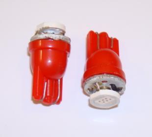 L�mpada T10 - 1 Led HP Vermelho