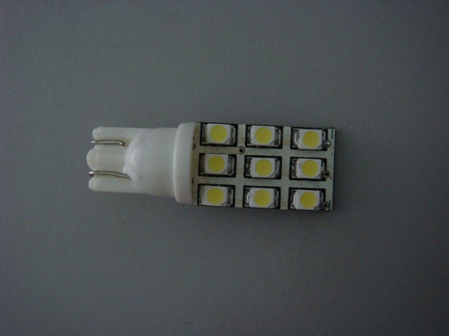 Lâmpada T10 - 9 Led´s SMD para mínimos ou interior (imagem para) Lâmpada T10 - 9 Led´s SMD para mínimos ou interior
