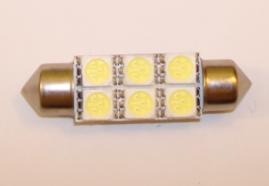 (imagem para) Lâmpada Tubular - 39mm 6 Leds p/ interior ou chapa - Resistenci