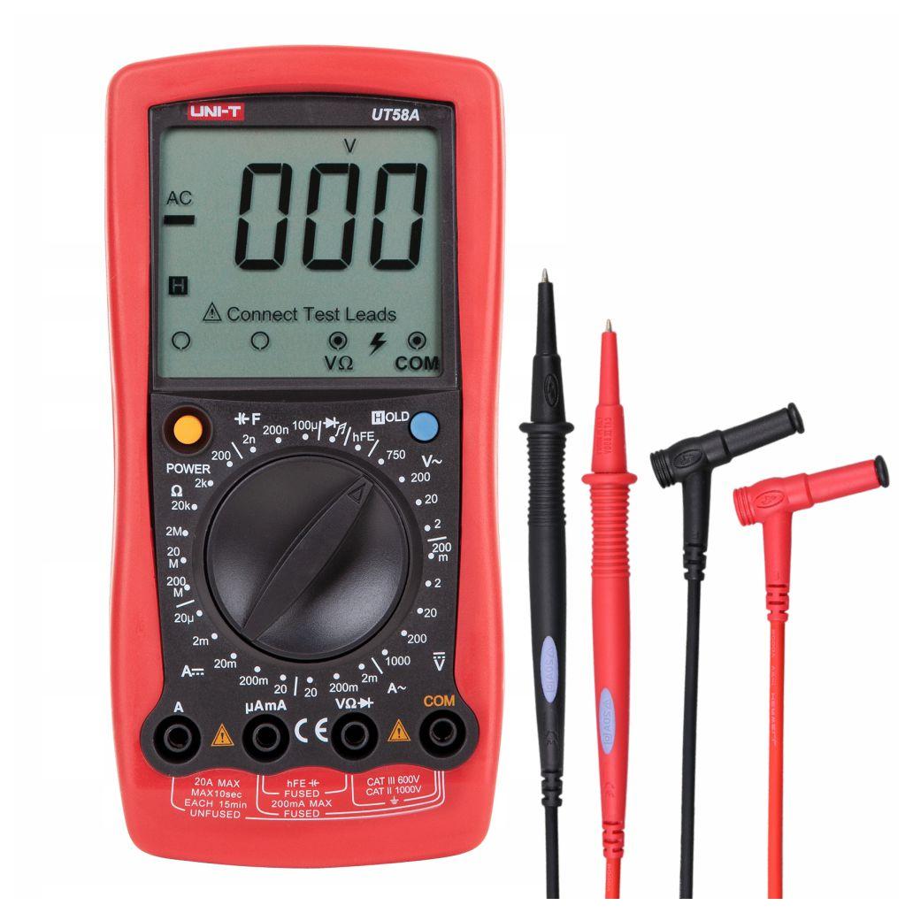 Multímetro Digital 1000V 20A 200MOhm UNI-T (imagem para) Multímetro Digital 1000V 20A 200MOhm UNI-T