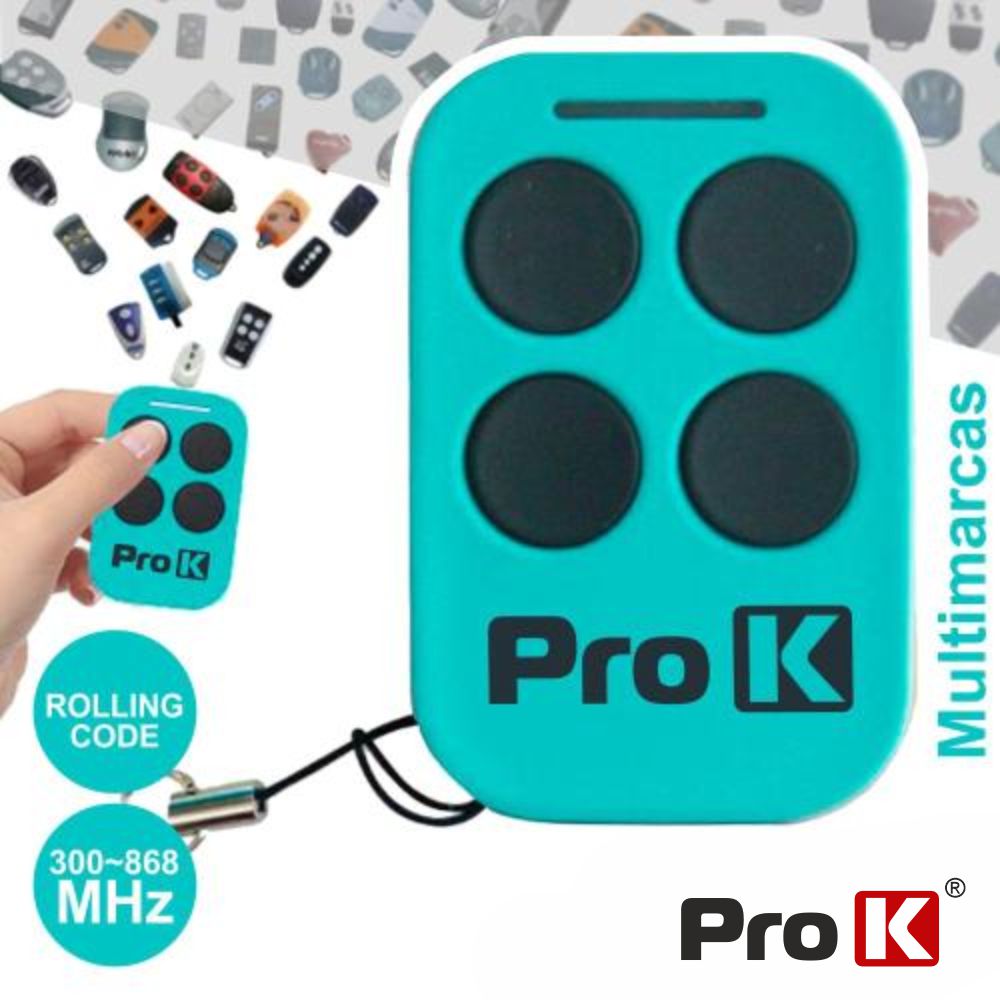 COMANDO GARAGEM UNIVERSAL 4 CANAIS ROLLING CODE PROK (imagem para) COMANDO GARAGEM UNIVERSAL 4 CANAIS ROLLING CODE PROK