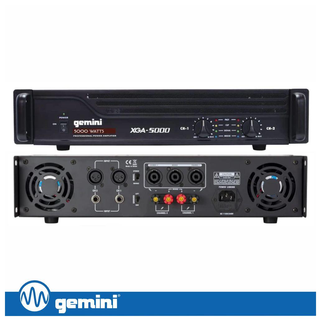 Amplificador Áudio 19" 5000W 2 Canais GEMINI (imagem para) Amplificador Áudio 19" 5000W 2 Canais GEMINI