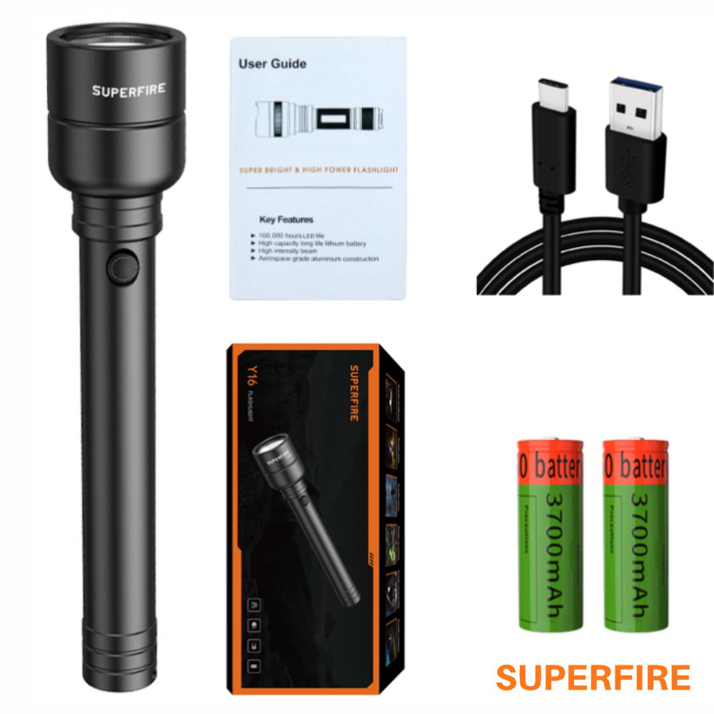 LANTERNA 20W 1700LM IP46 SUPERFIRE (imagem para) LANTERNA 20W 1700LM IP46 SUPERFIRE
