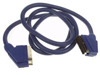 Cabo video -SCART macho p/ SCART macho-0,75m /ouro (imagem para) Cabo video -SCART macho p/ SCART macho-0,75m /ouro