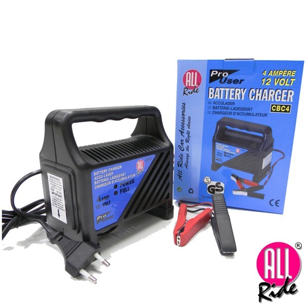 CARREGADOR DE BATERIAS CHUMBO/GEL 12V 4A ALL RIDE (imagem para) CARREGADOR DE BATERIAS CHUMBO/GEL 12V 4A ALL RIDE