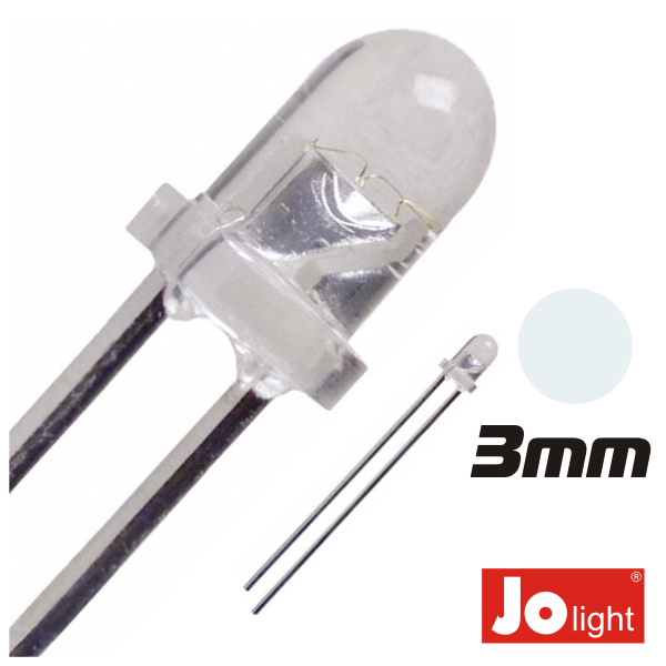 LED 3MM BRANCO FRIO ALTO BRILHO (imagem para) LED 3MM BRANCO FRIO ALTO BRILHO
