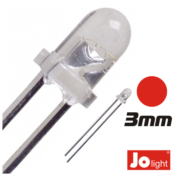LED 3MM VERMELHO ALTO BRILHO (imagem para) LED 3MM VERMELHO ALTO BRILHO