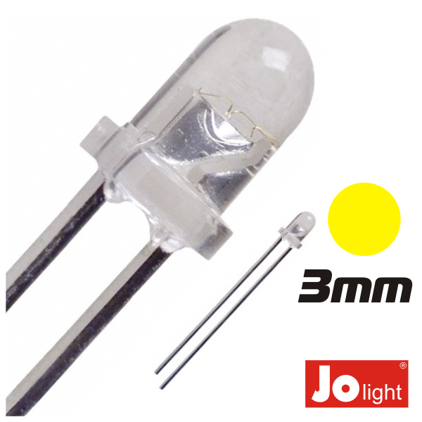 LED 3MM AMARELO ALTO BRILHO (imagem para) LED 3MM AMARELO ALTO BRILHO