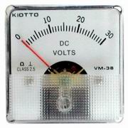 Voltímetro Analógico DC - 0-30V - 45x45 (imagem para) Voltímetro Analógico DC - 0-30V - 45x45